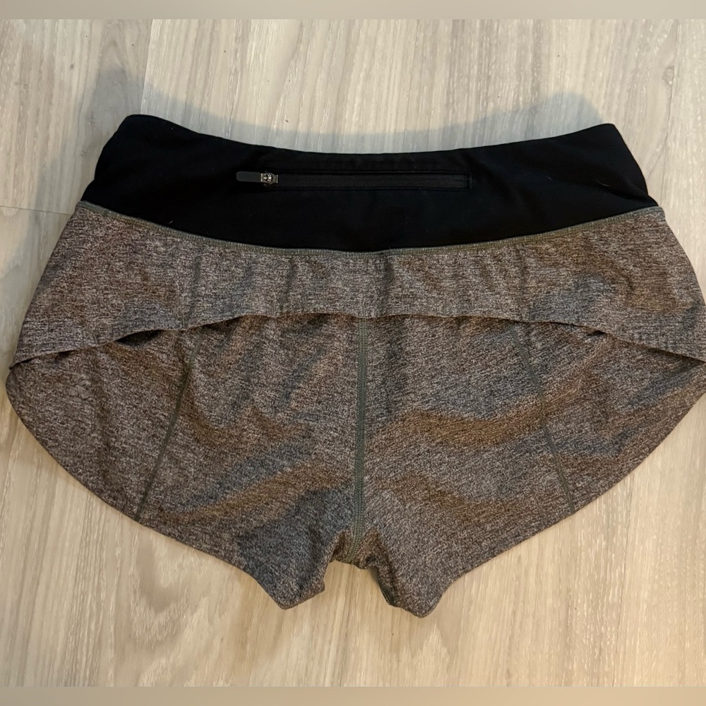 Lululemon Speed Up Short 2.5” Heather Lux Multi Black/Black Size 6 Rare Low Rise - Picture 6 of 8